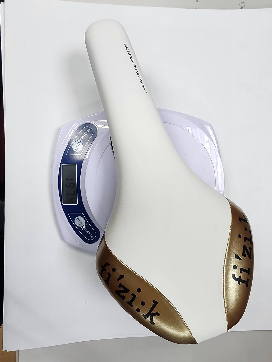 Fizik Antares K:um Rail Racing Saddle Royal Gold with White 197g