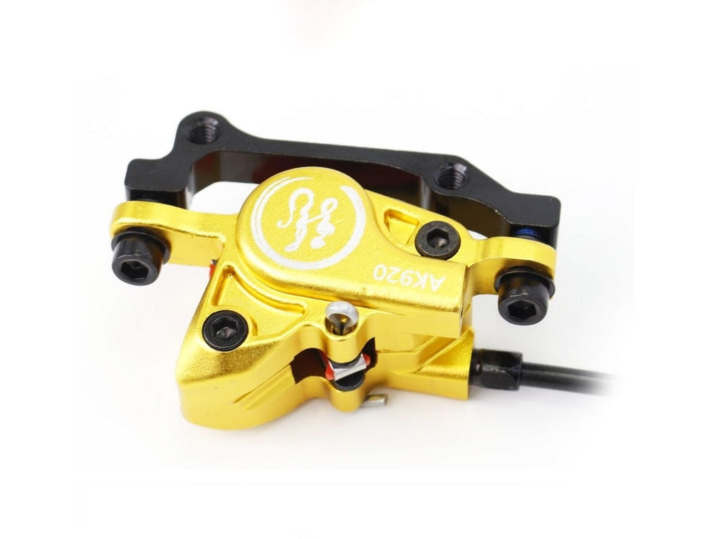SwishTi AK920 MTB eBike Cycle Hydraulic Disc Rotor Brake Set Gold Bike