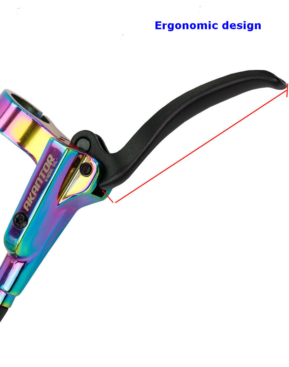 SwishTi Mountain eBike MTB Bicycle Hydraulic Disc Rotor Brake Set Rainbow color