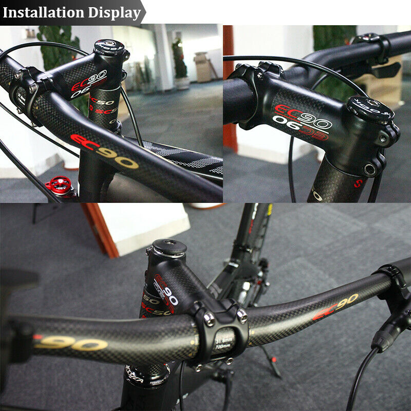 EC90 Road MTB 29ER eBike Bicycle Carbon-Coated Stem 17D 17-Degree 31.8MM 90MM