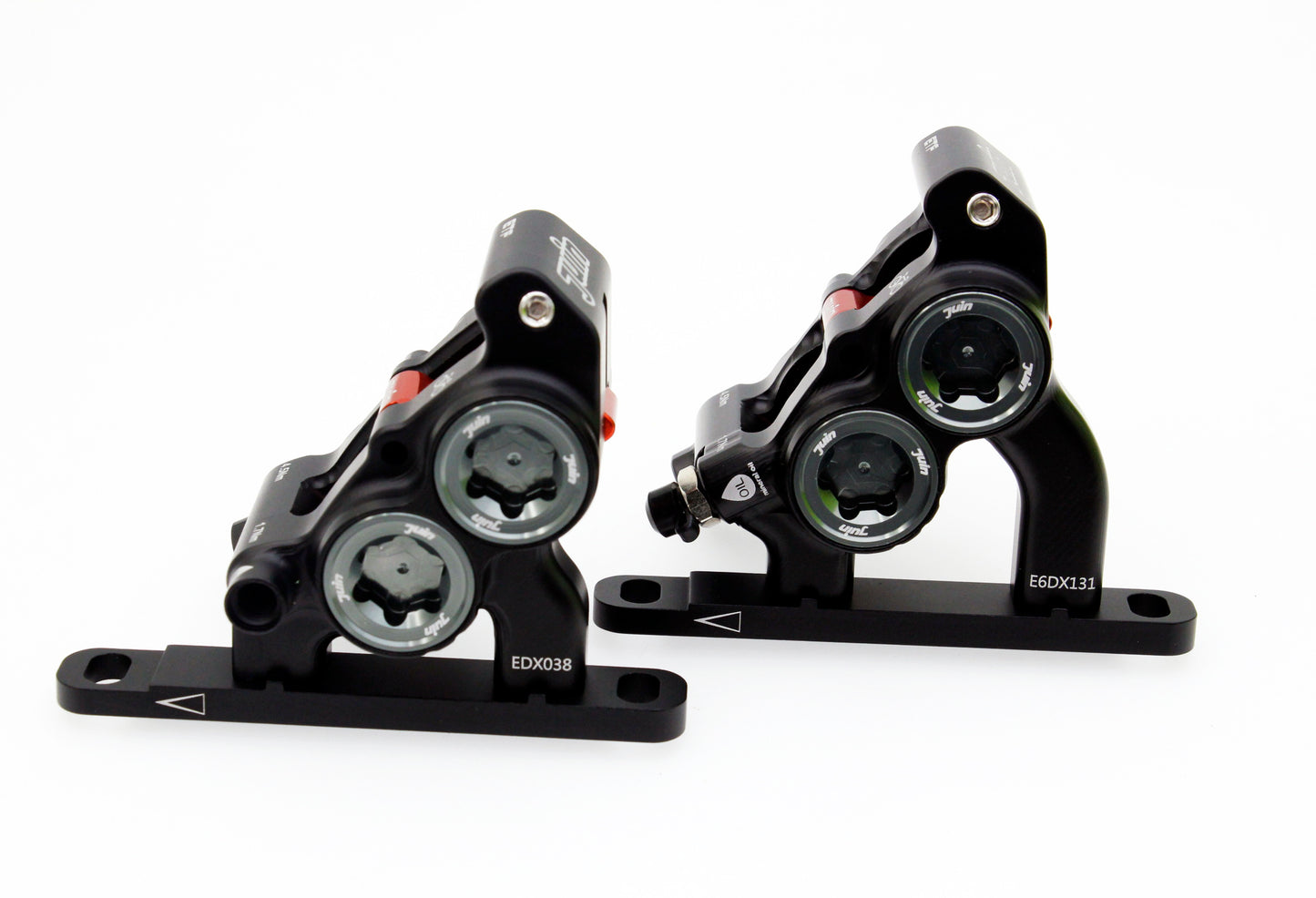 Juin Tech ETF Road CX Bicycle 4-Piston Hydraulic Brake Caliper Set for 160/140mm