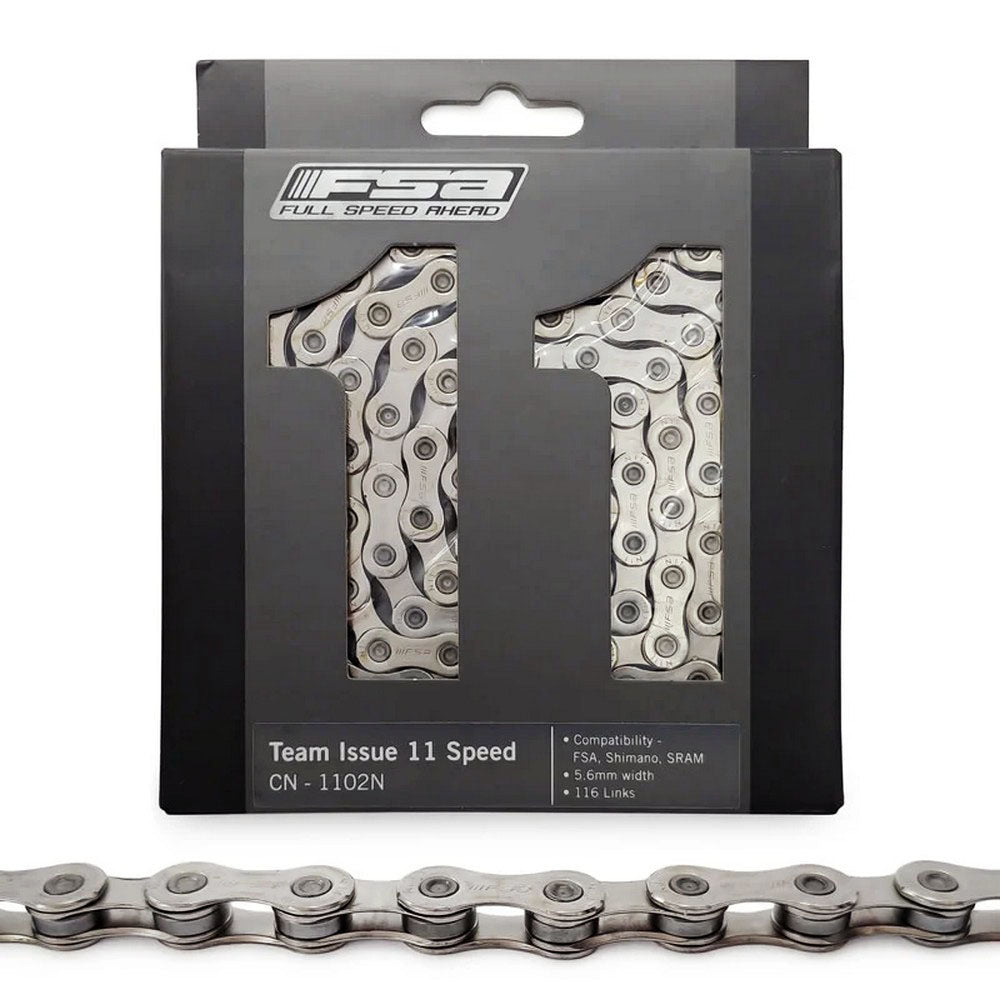 FSA Team Issue Road MTB Cyclocross Bicycle 10/11 Speed Bike Chains Silver