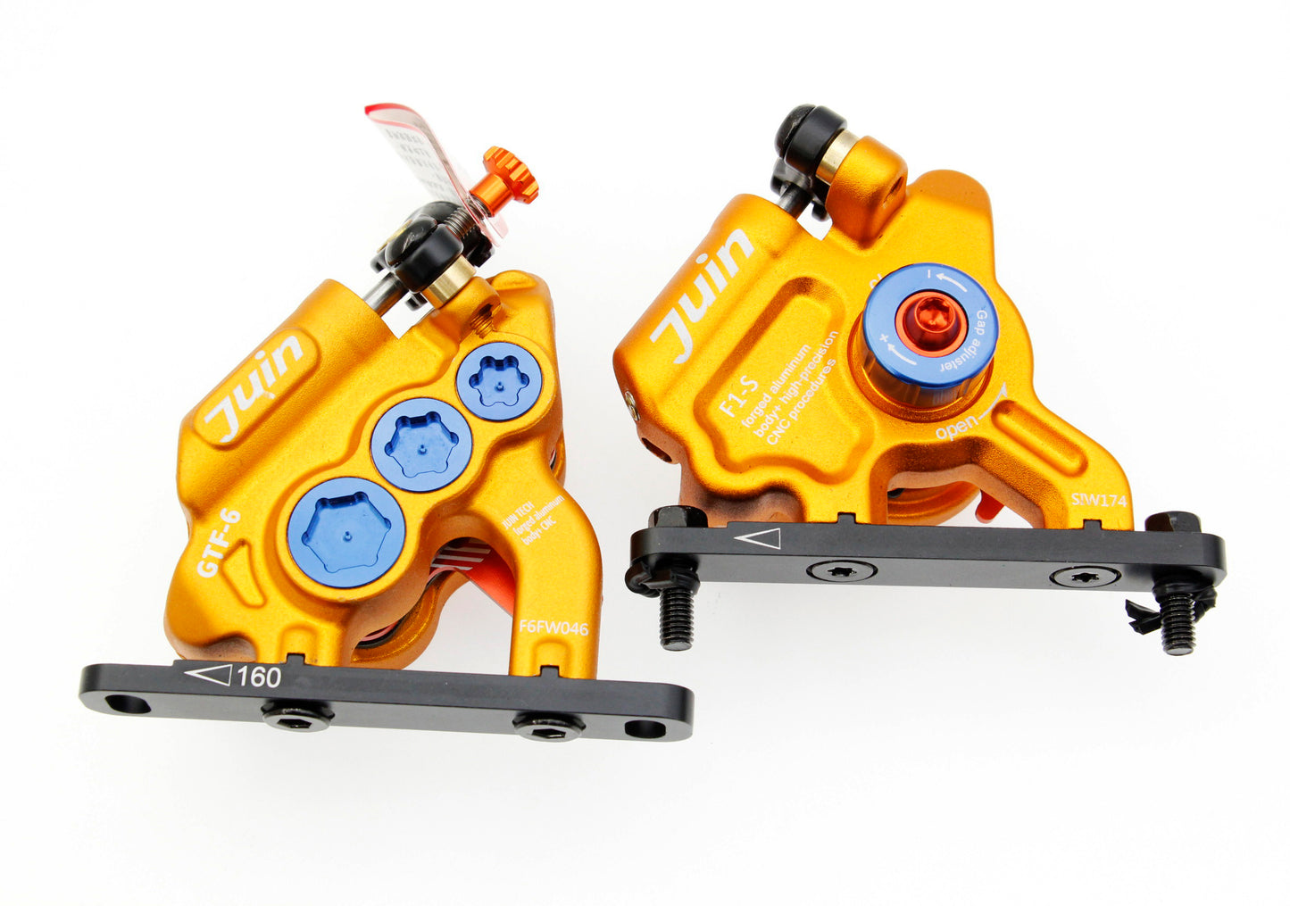 Juin Tech GTF6 Cyclocross Gravel Bicycle 6-Piston Hydraulic Brake Caliper Set