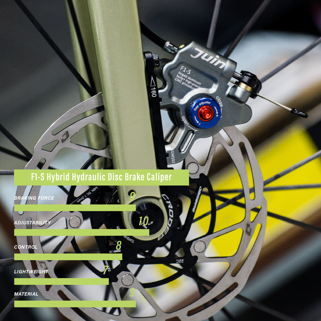 Juin Tech GTF6 Cyclocross Gravel Bicycle 6-Piston Hydraulic Brake Caliper Set