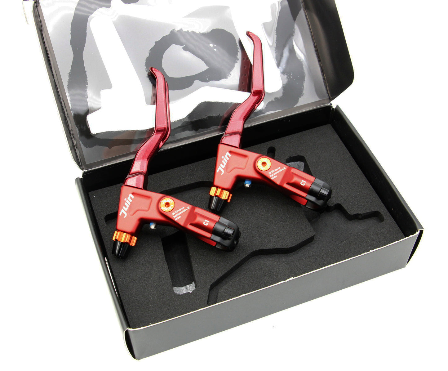 Juin Tech C1 eBike City Folding Bicycle Cable-Actuated Brake Lever Set Red