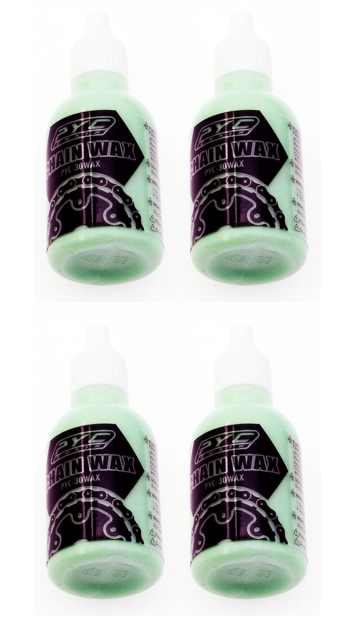 PYC 30Wax Bicycle Chain Wax 1oz Bike Lube Lubricant Portable Bottle Long Lasting