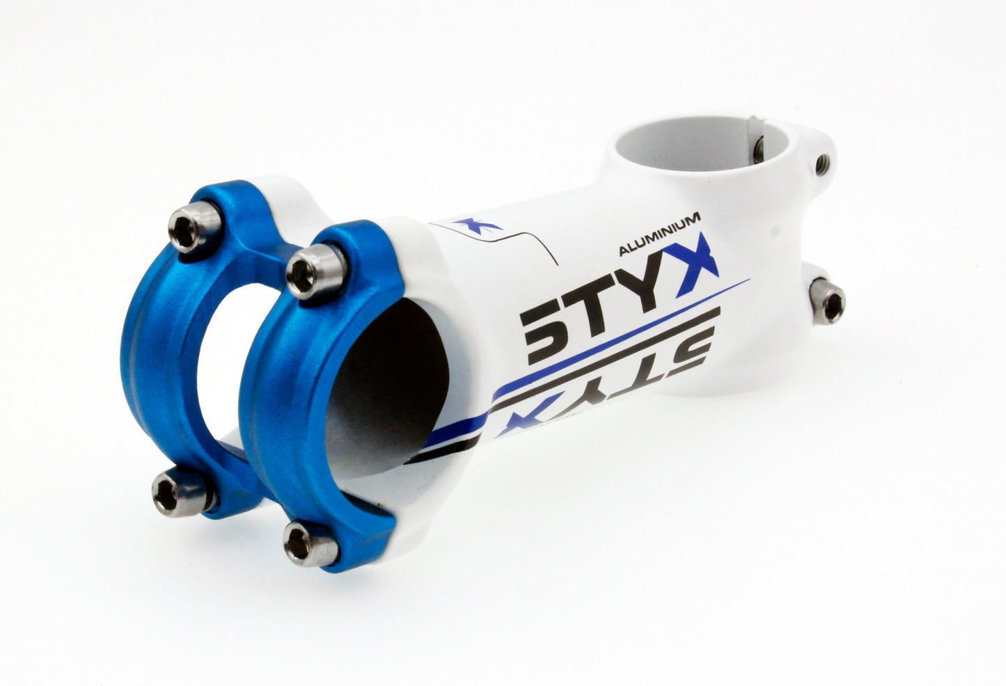 STYK Road Mountain eBike MTB Bicycle Bike Stem 5-Degree 31.8mm 90mm White&Blue