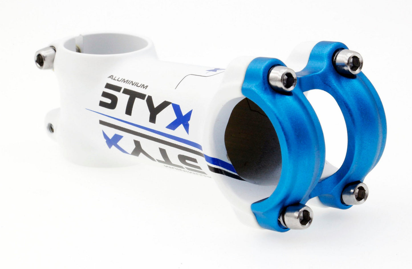 STYK Road Mountain eBike MTB Bicycle Bike Stem 5-Degree 31.8mm 90mm White&Blue