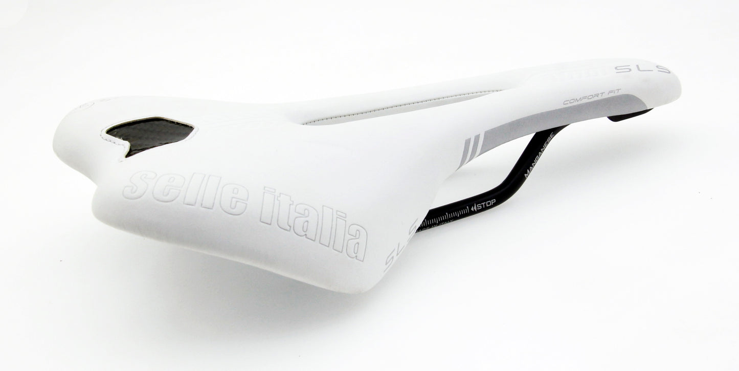 Selle Italia SLS Flow Road MTB eBike Bicycle Saddle Manganese-rails Seat White