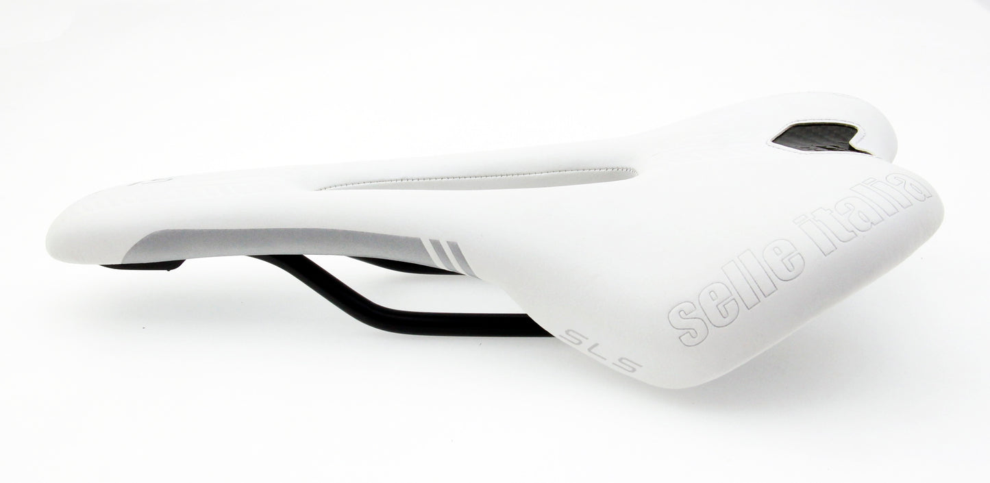 Selle Italia SLS Flow Road MTB eBike Bicycle Saddle Manganese-rails Seat White
