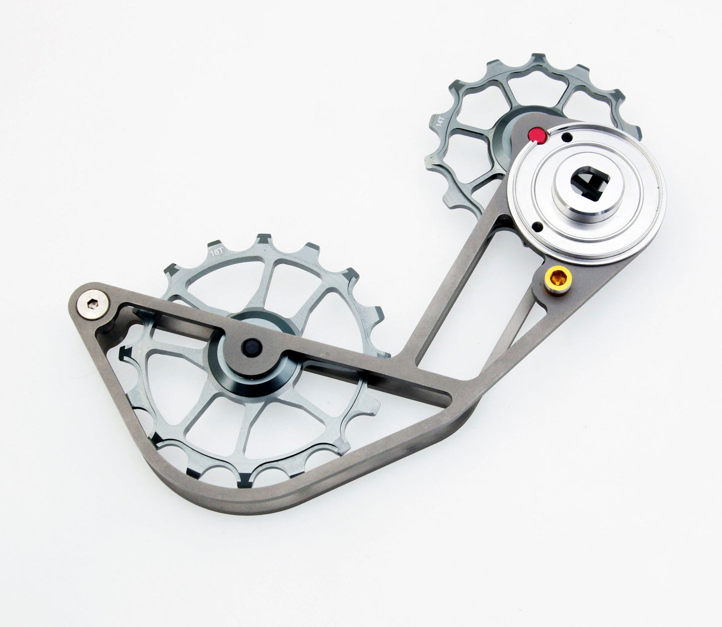 SwishTi Gravel Bicycle Oversized Pulley Titanium Cage for Sram XPLR AXS Gray
