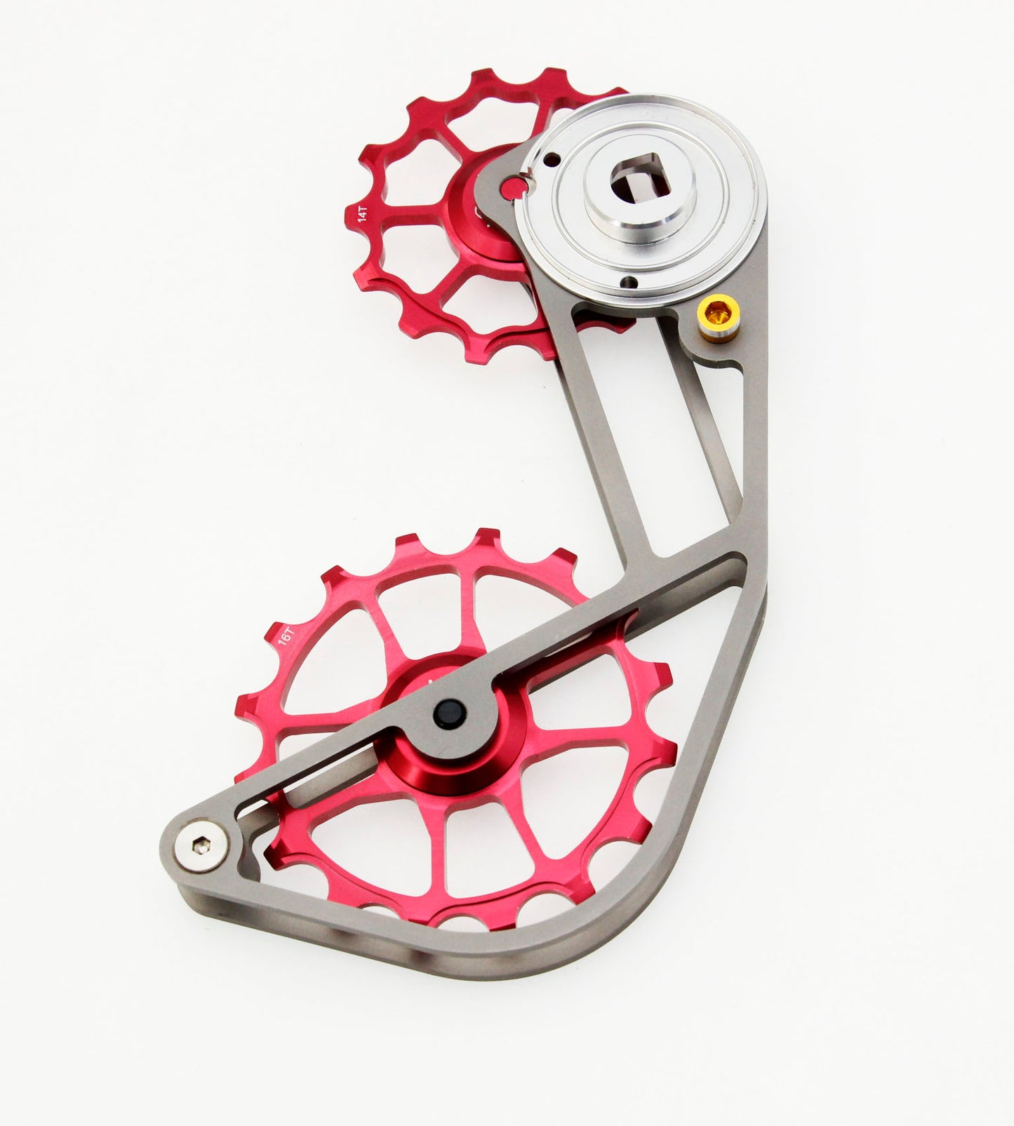 SwishTi Gravel Bicycle Oversized Pulley Titanium Cage for Sram XPLR AXS Red