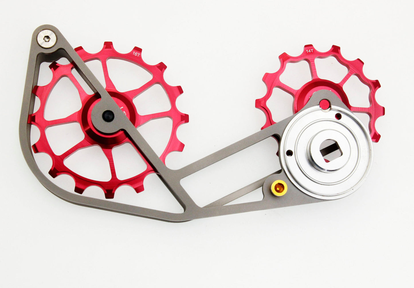 SwishTi Gravel Bicycle Oversized Pulley Titanium Cage for Sram XPLR AXS Red