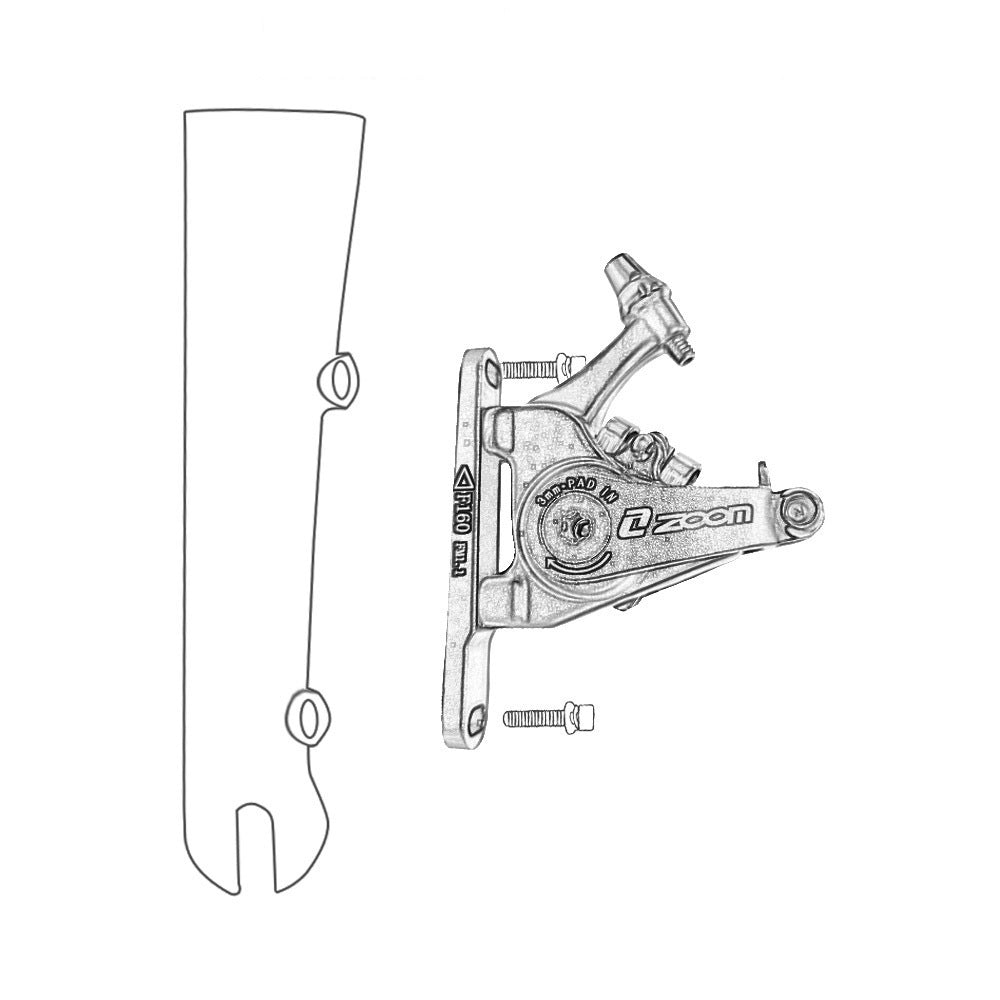 Zoom DB700 Cyclocross Gravel Bicycle Flat-Mount Disc Bike Brake Caliper Set