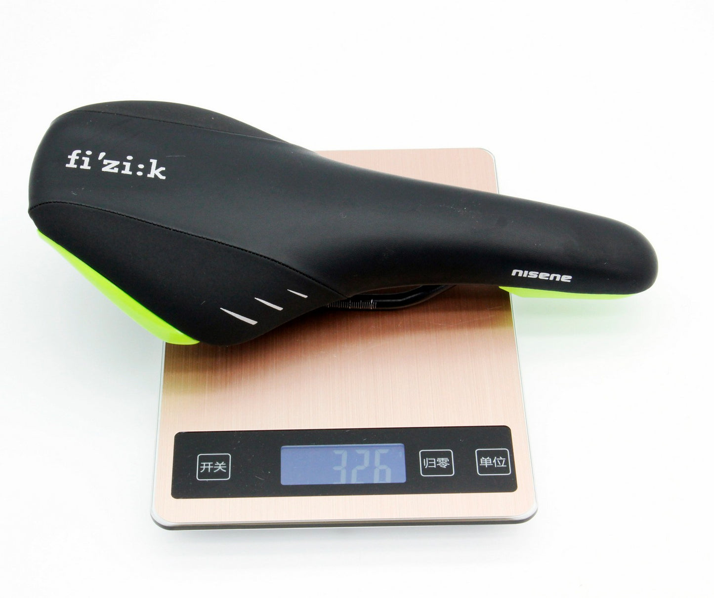 Fizik Nisene Road Mountain eBike Bicycle Saddle Black Bike Seat w/Green shell