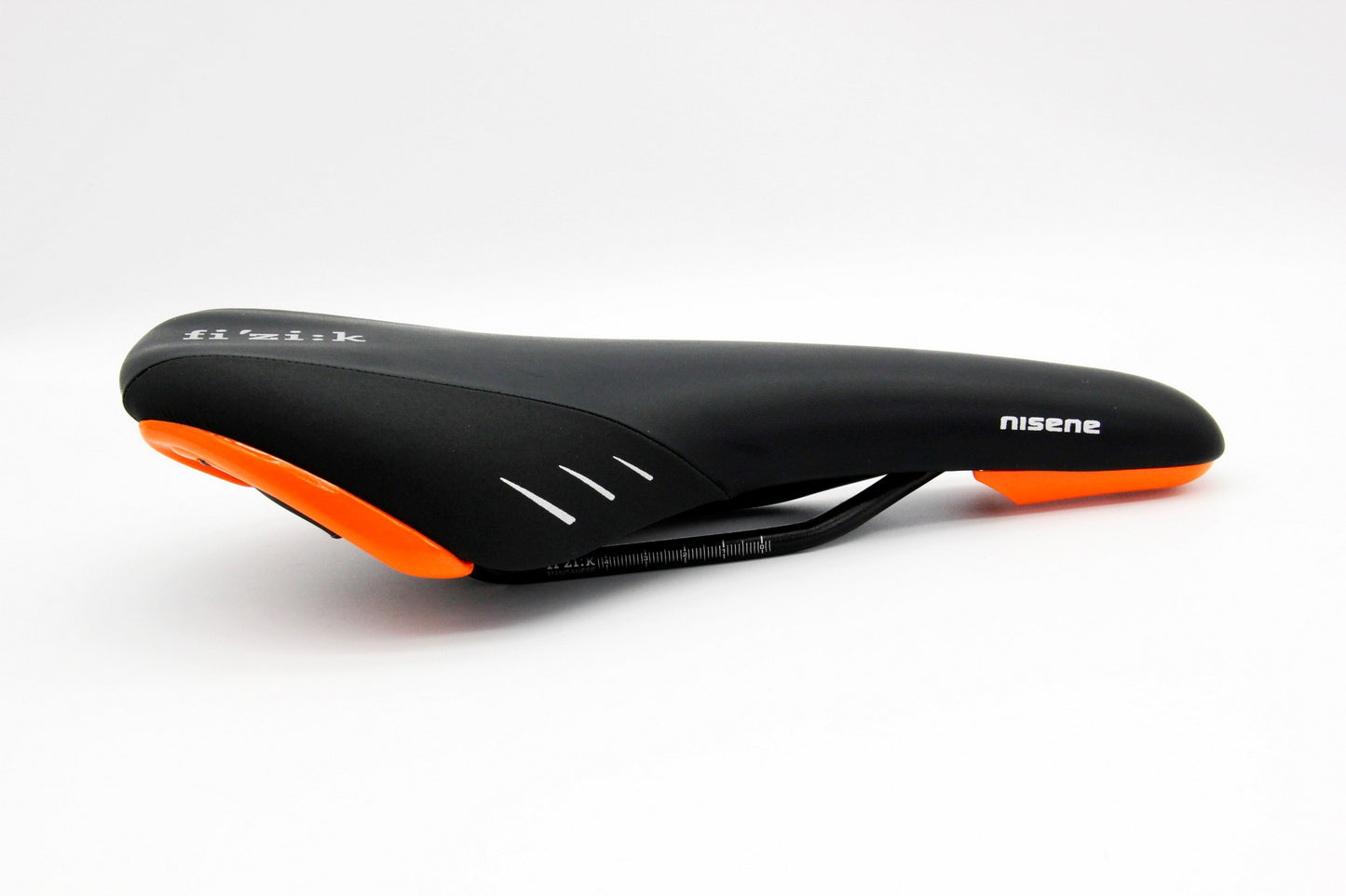 Fizik Nisene Road Mountain eBike Bicycle Saddle Black Bike Seat w/Orange shell