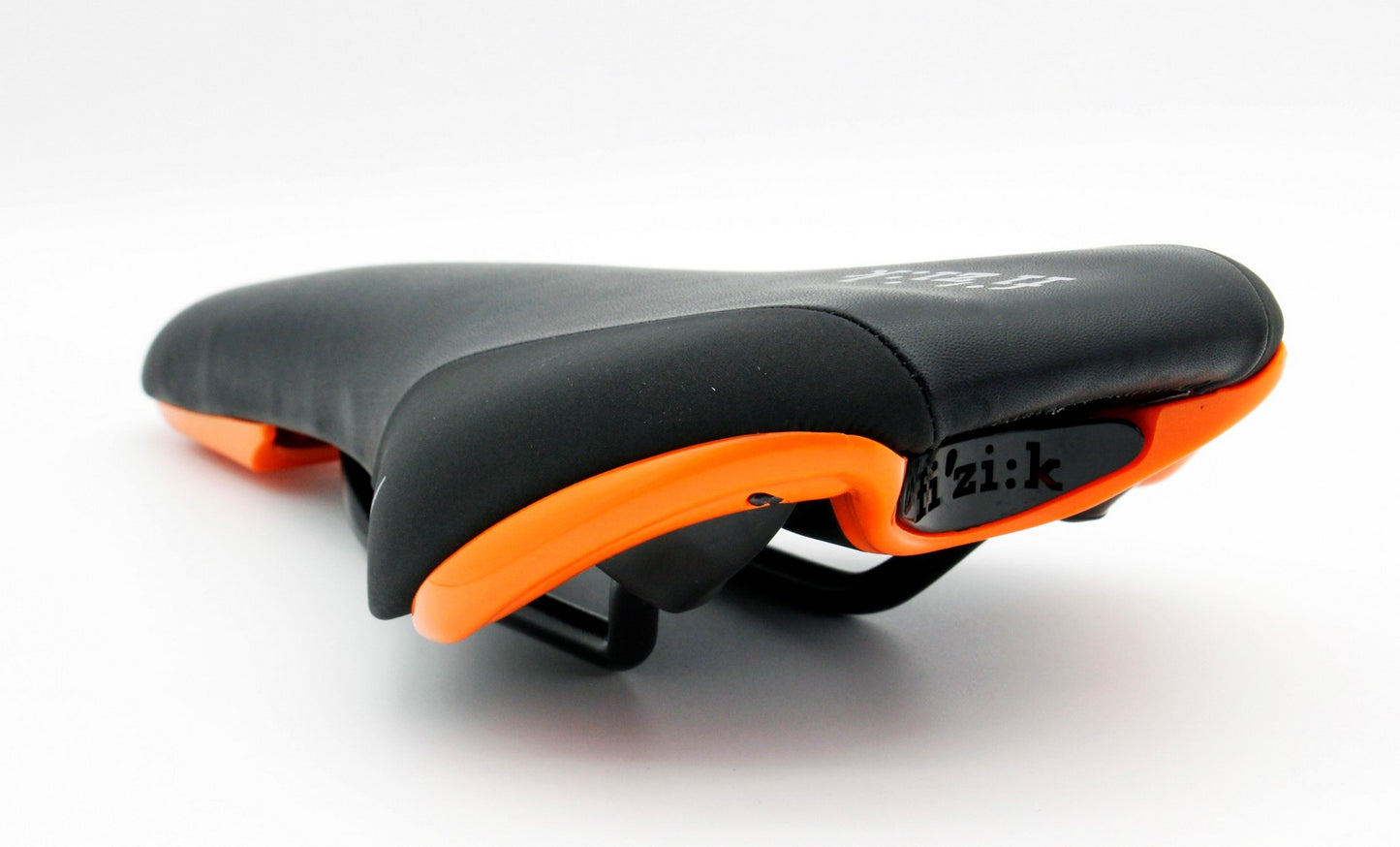 Fizik Nisene Road Mountain eBike Bicycle Saddle Black Bike Seat w/Orange shell