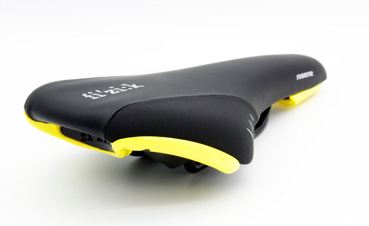 Fizik Nisene Road Mountain E-Bike Bicycle Bike Saddle Black with Yellow