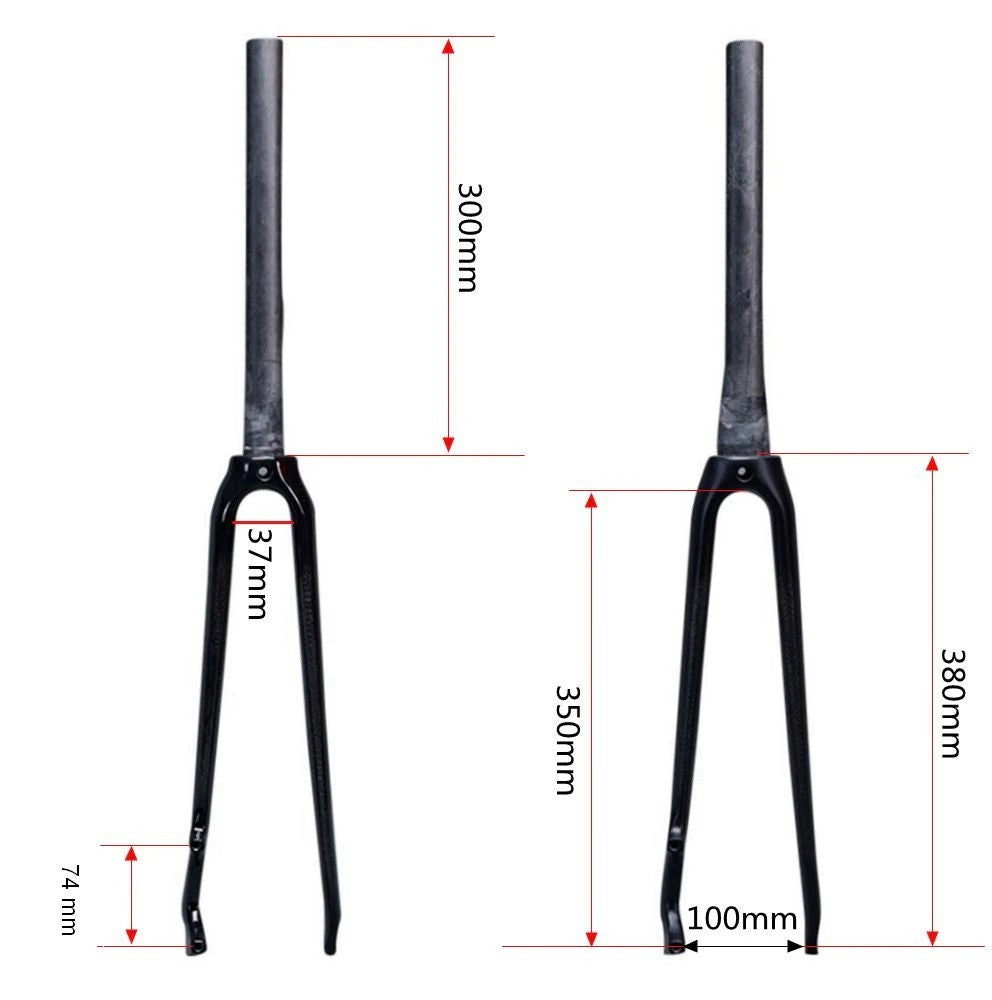 SwishTi Cyclocross Gravel E-Bike Bicycle 3K Full Carbon Fork 700c 1-1/8" Matte