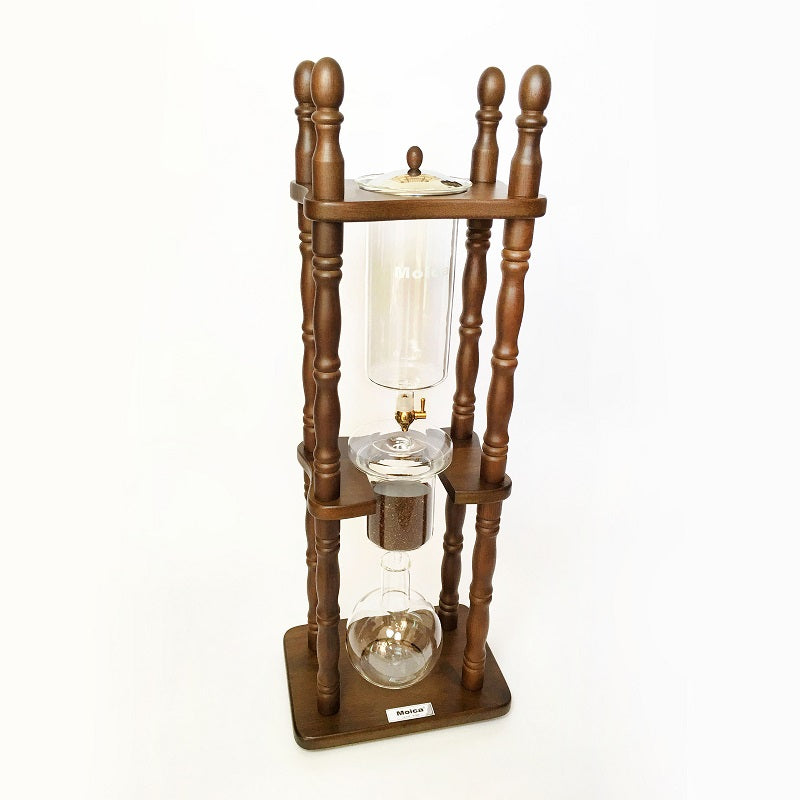 Moica ZC-150 1500ml Cold Drip Coffee Maker Wooden Stand Slow Drip Tower Brewer Commercial 15Cups