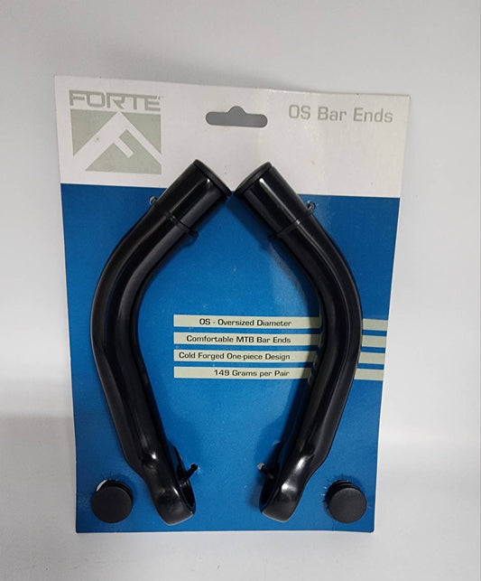 Forte OS Bicycle Bar Ends Mountain Bike Handlebar Extensions Black 149g Vintage