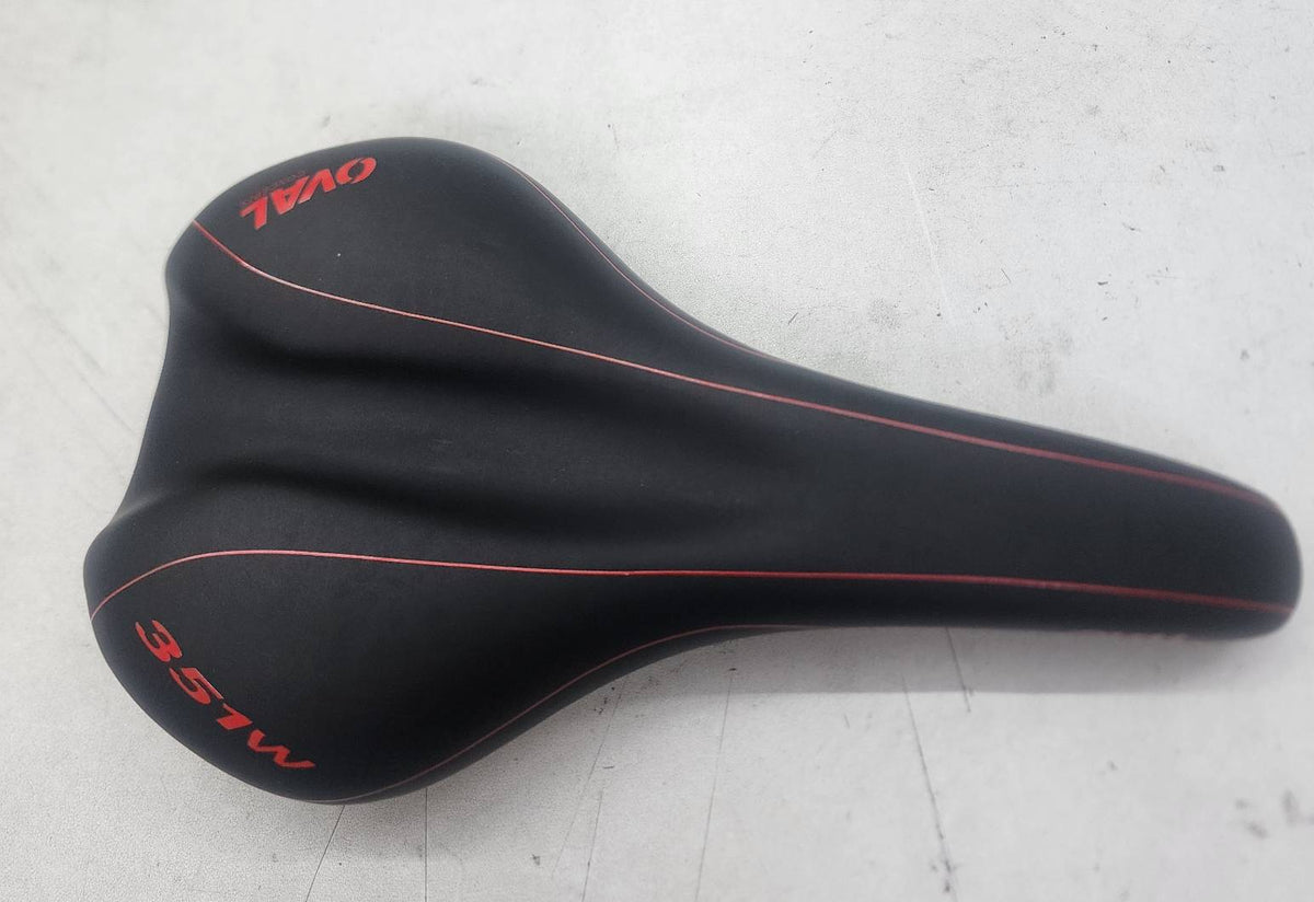 OVAL 351w Road MTB eBike Bicycle 270x145mm Black Seat w/Red ( OV17)