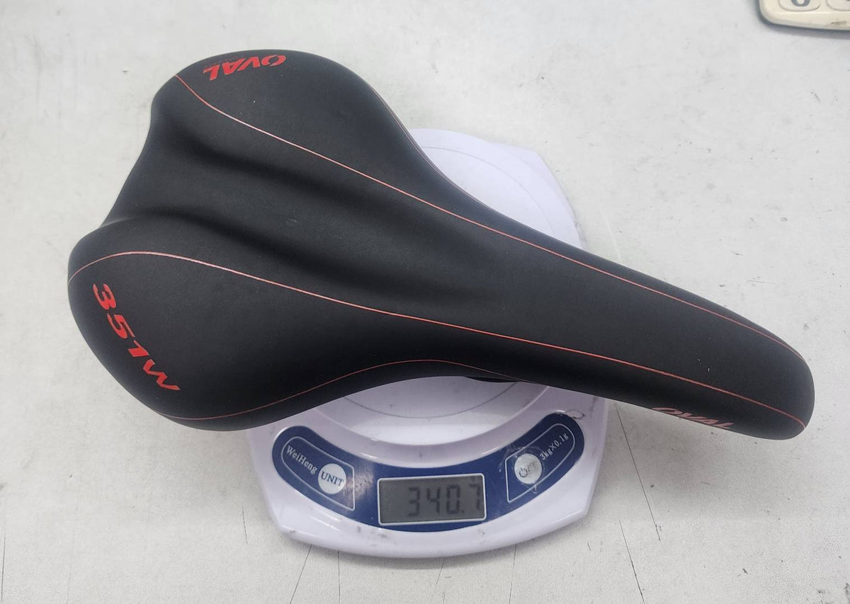 OVAL 351w Road MTB eBike Bicycle 270x145mm Black Seat w/Red ( OV17)