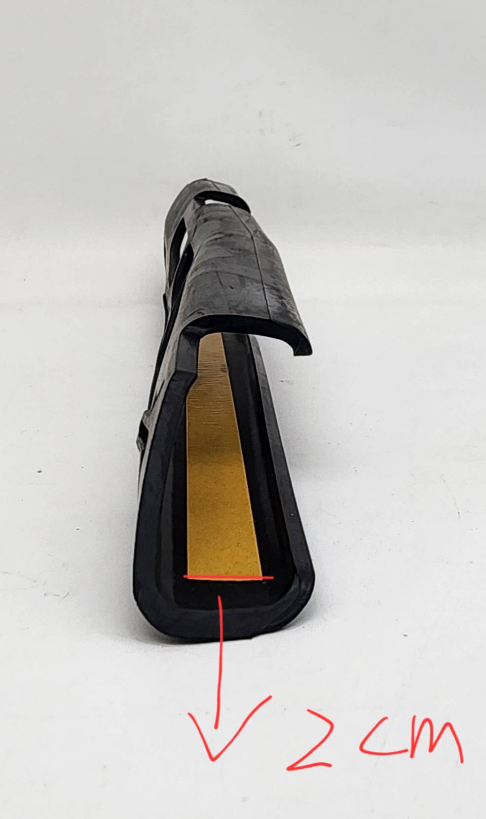 Lapierre Chainstay Protector - Original Rubber Guard 27cm x 2cm - Black G-Logo