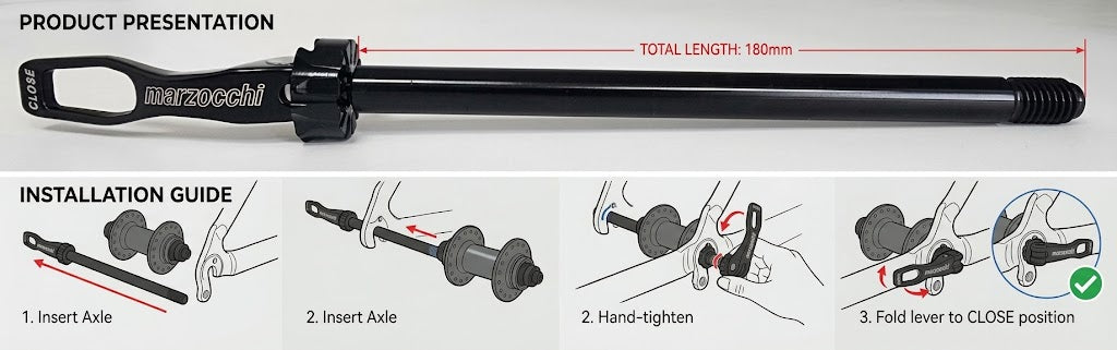 Marzocchi Maxle Boost 12x148mm Rear Thru Axle Quick Release L17mm MTB