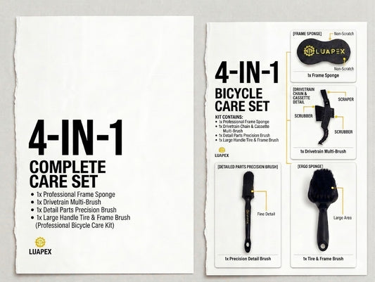 LUAPEX 4-in-1 Professional Bike Cleaning Kit