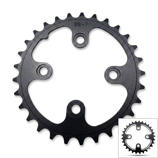 SwishTi 29T Chainring 4-Bolt 64mm BCD MTB Crankset Replacement Part - Black
