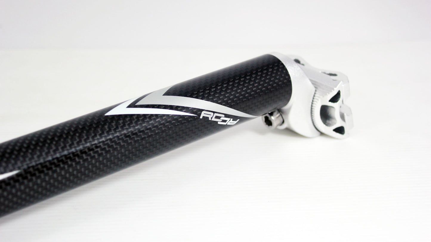 SwishTi Road Mountain eBike Cyclocross Bicycle Seatpost 31.6mm X 350mm  3K Carbon Post