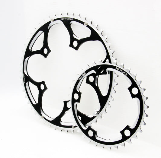 SwishTi Road Cyclocross eBike Bike Chainring Set BCD110mm 50/34T For 10-Speed Shimano