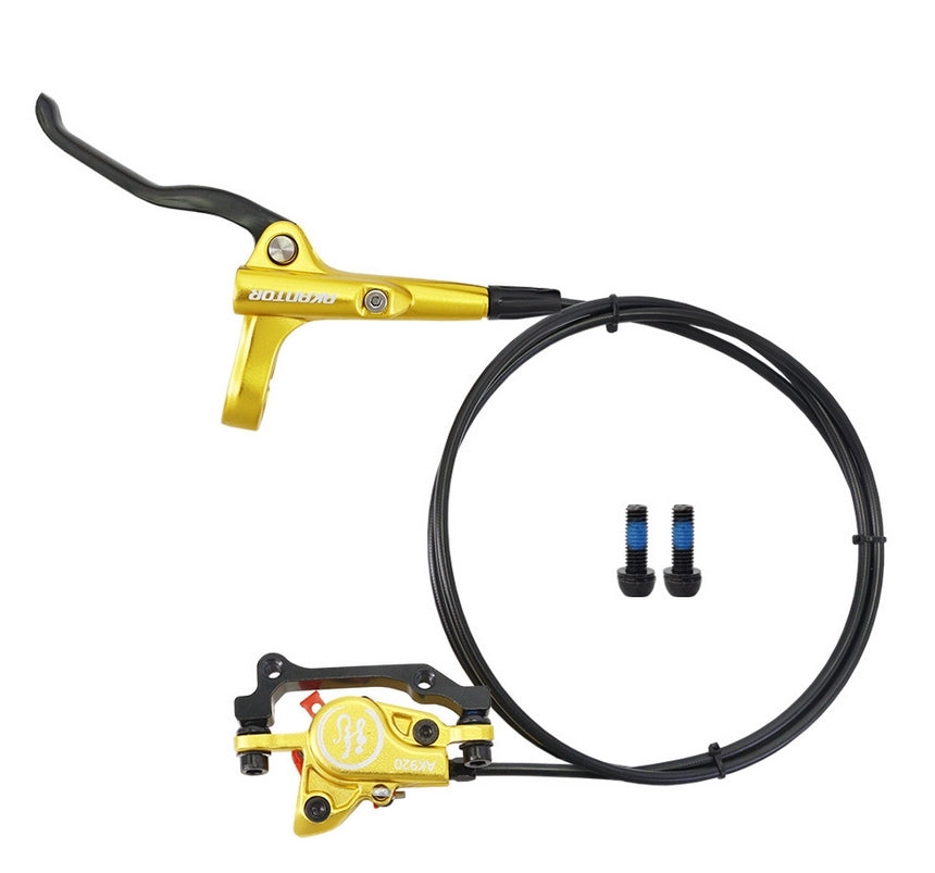 SwishTi AK920  MTB eBike Cycle Hydraulic Disc Rotor Brake Set Gold Bike