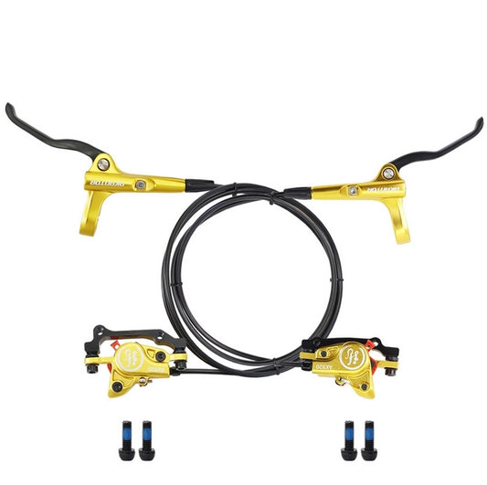 SwishTi AK920  MTB eBike Cycle Hydraulic Disc Rotor Brake Set Gold Bike