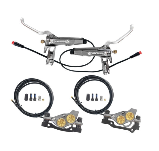 SwishTi Akantor eBike Bicycle 4-Piston Hydraulic Disc Brake Set Power Cut-Off