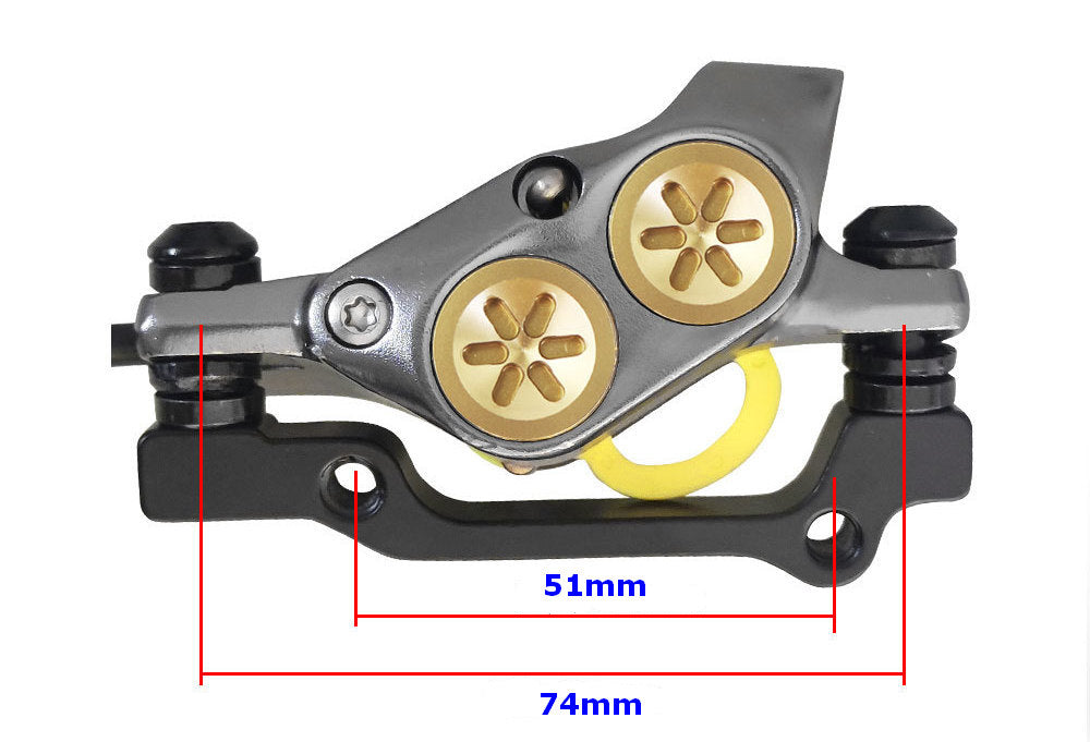 SwishTi Akantor eBike Bicycle 4-Piston Hydraulic Disc Brake Set Power Cut-Off