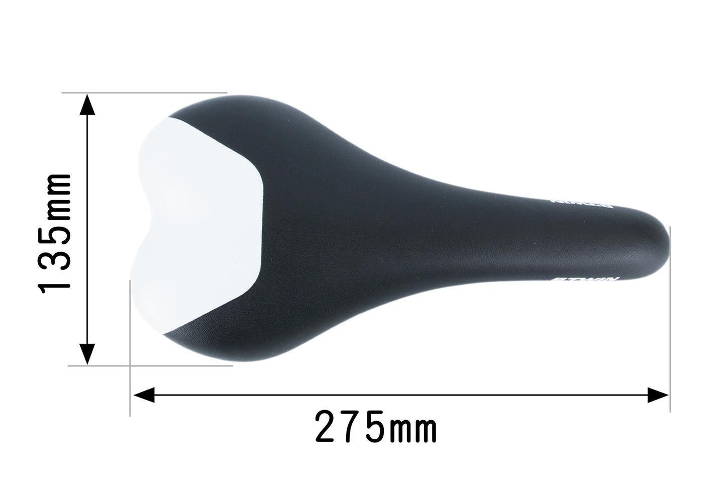 B'TWIN Road MTB ebike Bicycle Saddle Cr-Mo Rails Seat Black White 275x135mm
