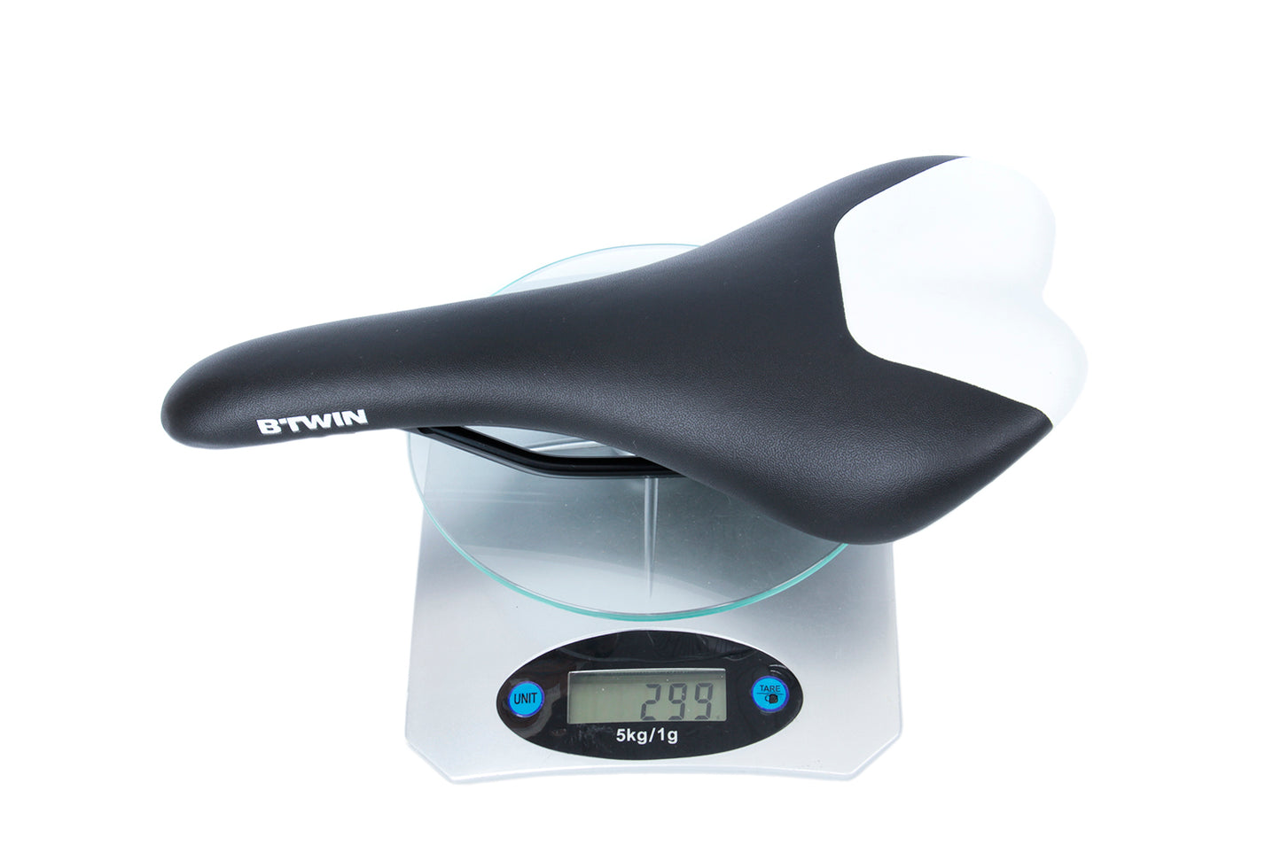 B'TWIN Road MTB ebike Bicycle Saddle Cr-Mo Rails Seat Black White 275x135mm