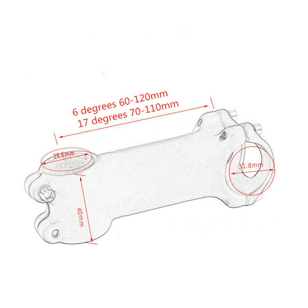 EC90 Carbon Stem 31.8mm 6 Degree MTB Road Bike Handlebar Stem Matte 90-110