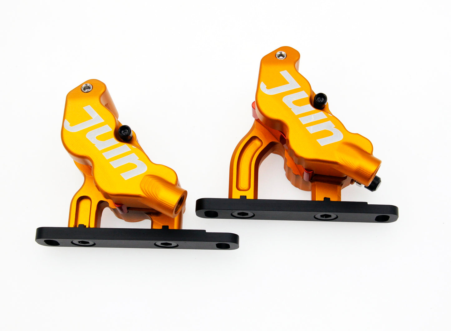 Juin Tech ETF 4-Piston Flat Mount Hydraulic Brake Calipers 160mm E-Bike Gold