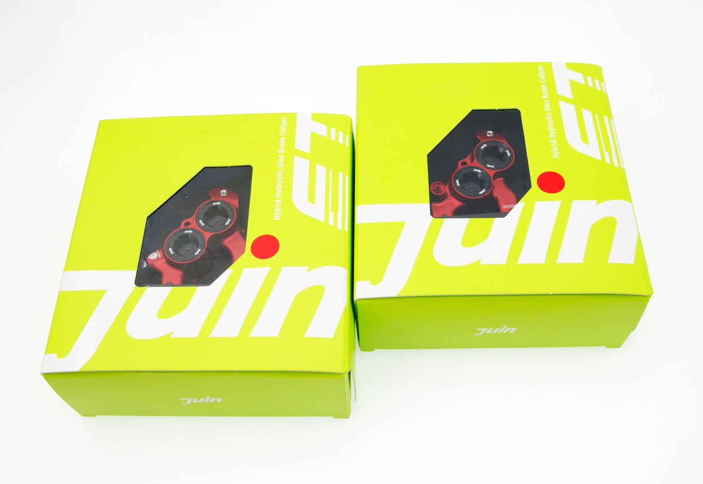 Juin Tech ETF 4-Piston Flat Mount Hydraulic Brake Calipers 160mm E-Bike Red