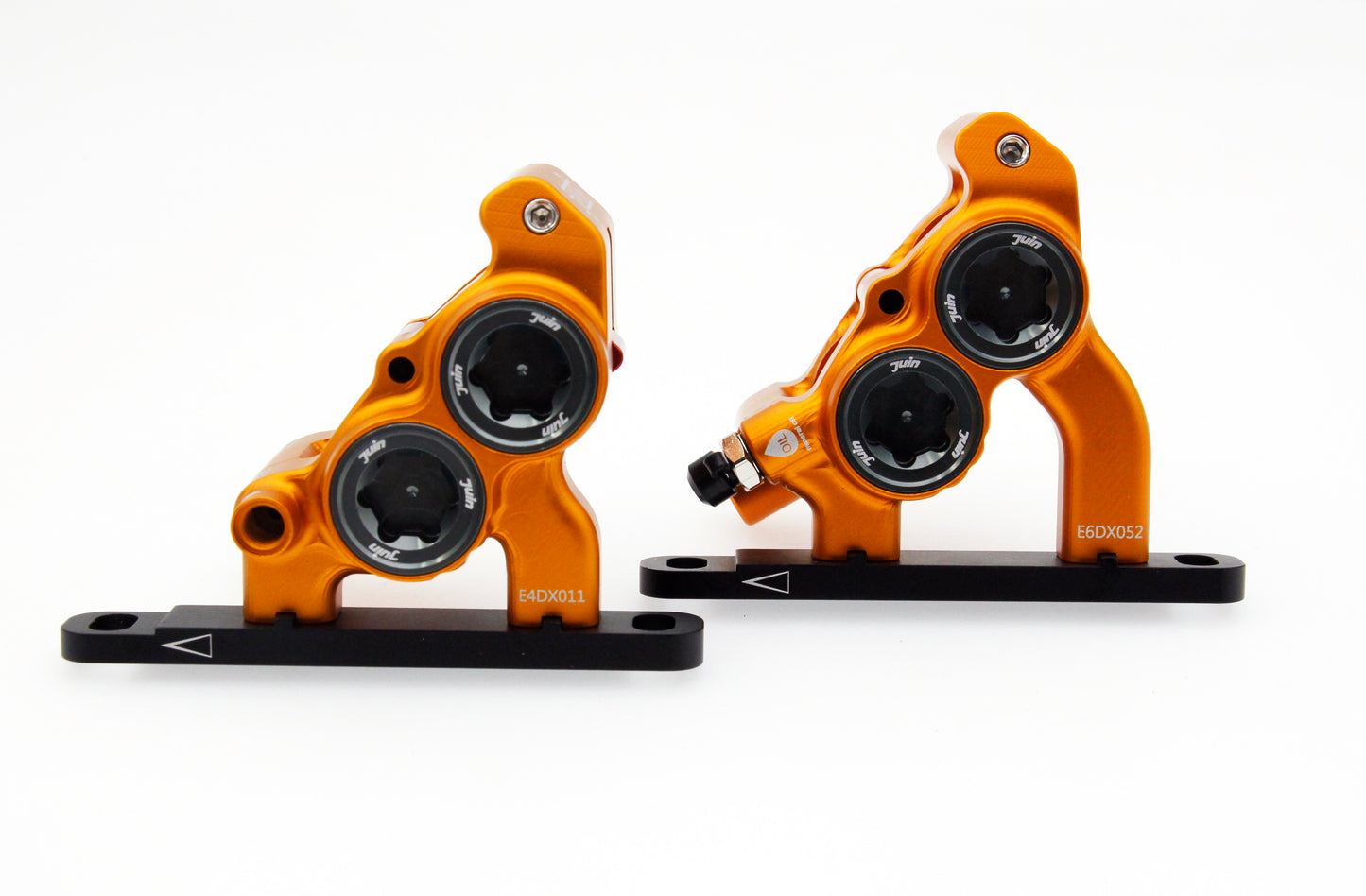 Juin Tech ETF 4-Piston Flat Mount Hydraulic Brake Calipers 160mm E-Bike Gold