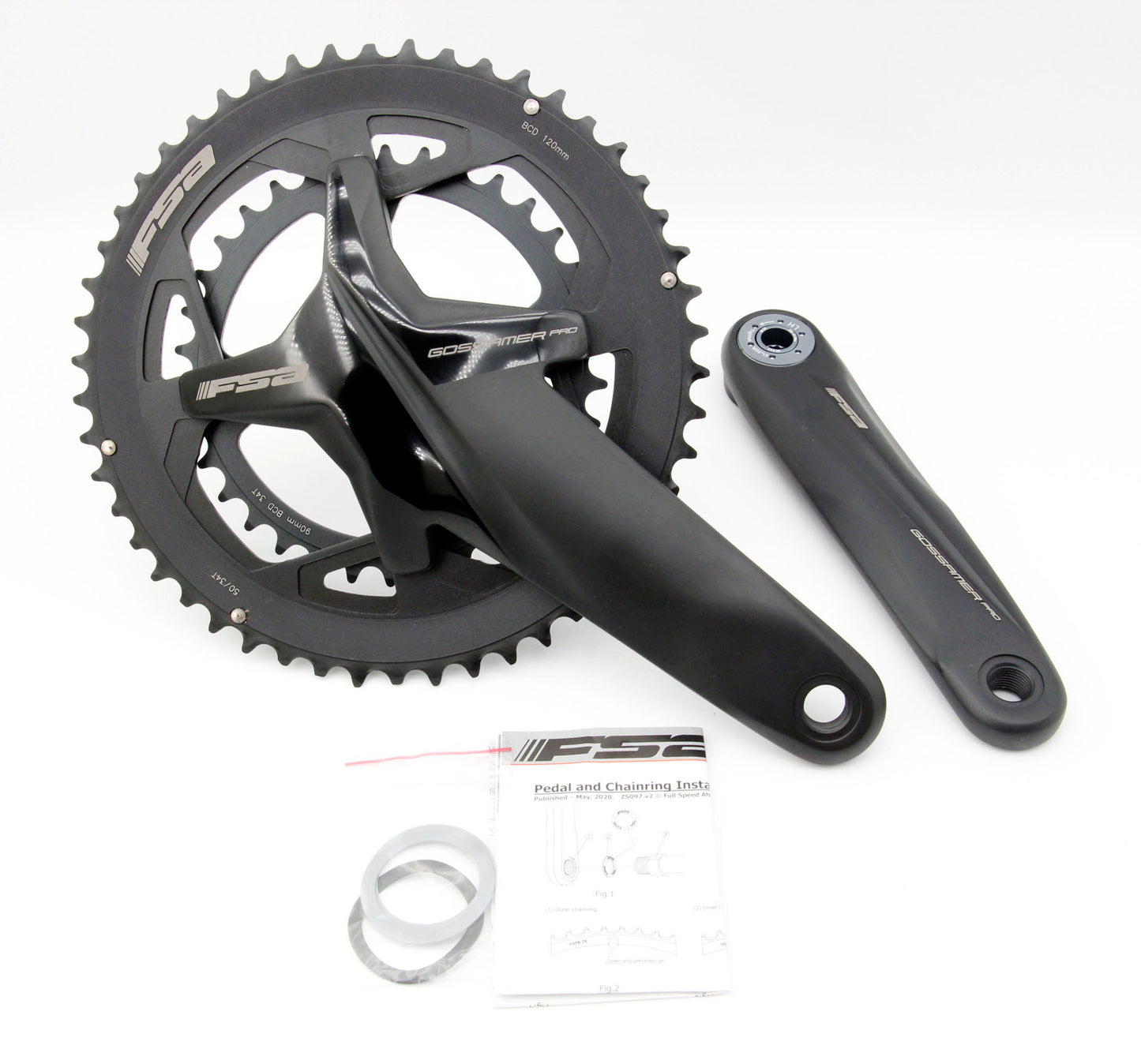 FSA Gossamer Pro Road Bicycle PF30/386EVO Crankset 10/11-Speed 50/34T 170mm