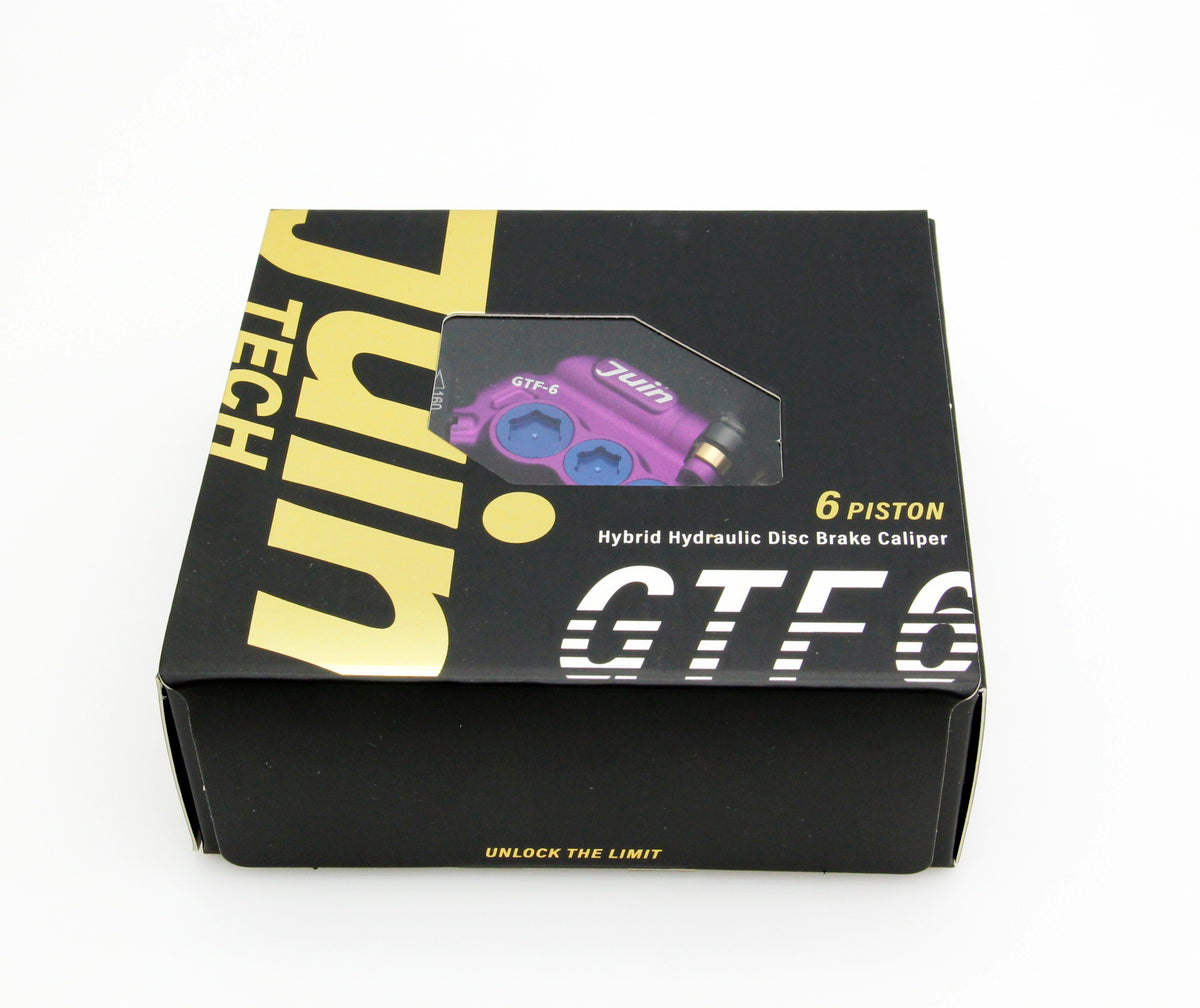 Juin Tech GTF6 Single 6-Piston Flat Mount Hydraulic Brake Caliper Gravel E-Bike