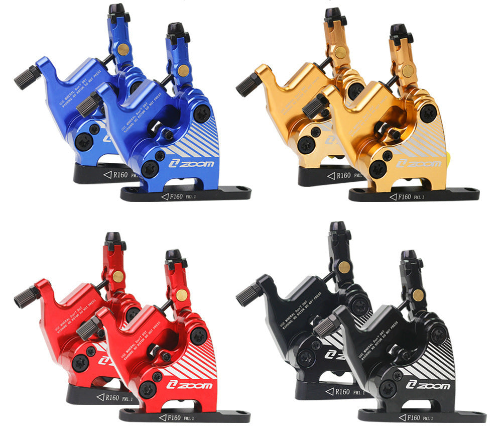 Zoom Fm-HB110 Cyclocross Bicycle Hydraulic Flat-Mount Disc Brake Caliper Set