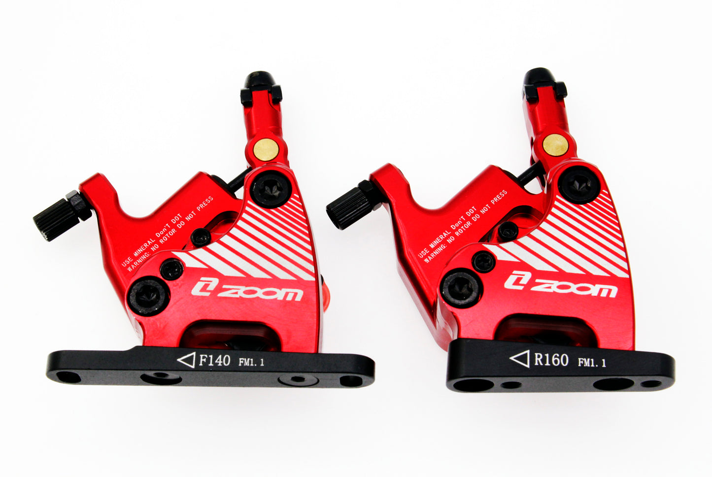 Zoom Fm-HB110 Cyclocross Bicycle Hydraulic Flat-Mount Disc Brake Caliper Set