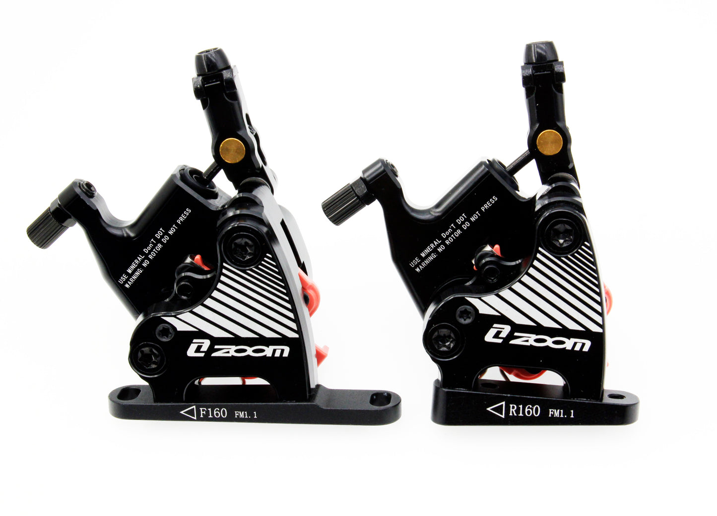 Zoom Fm-HB110 Cyclocross Bicycle Hydraulic Flat-Mount Disc Brake Caliper Set