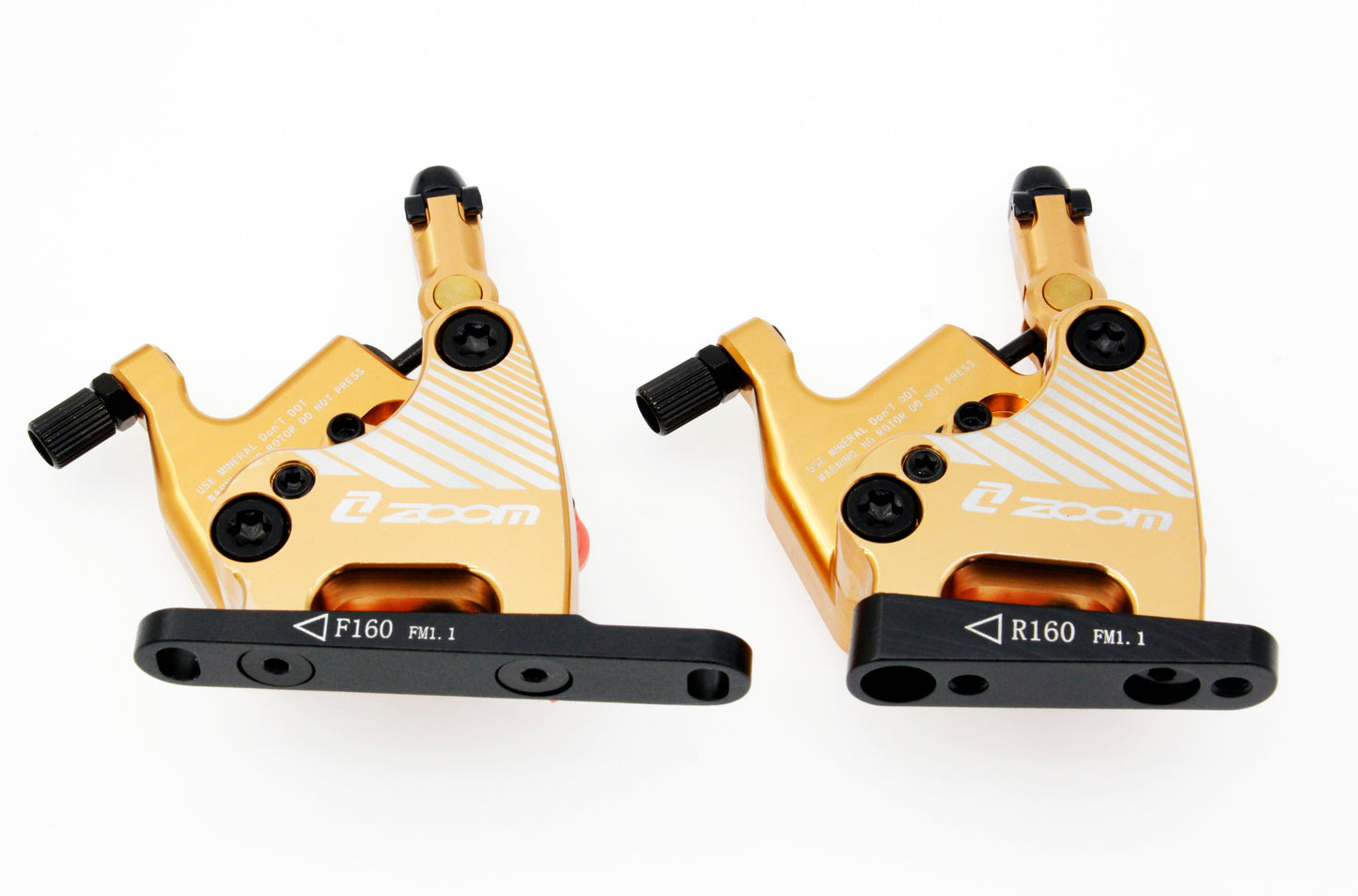 Zoom Fm-HB110 Cyclocross Bicycle Hydraulic Flat-Mount Disc Brake Caliper Set