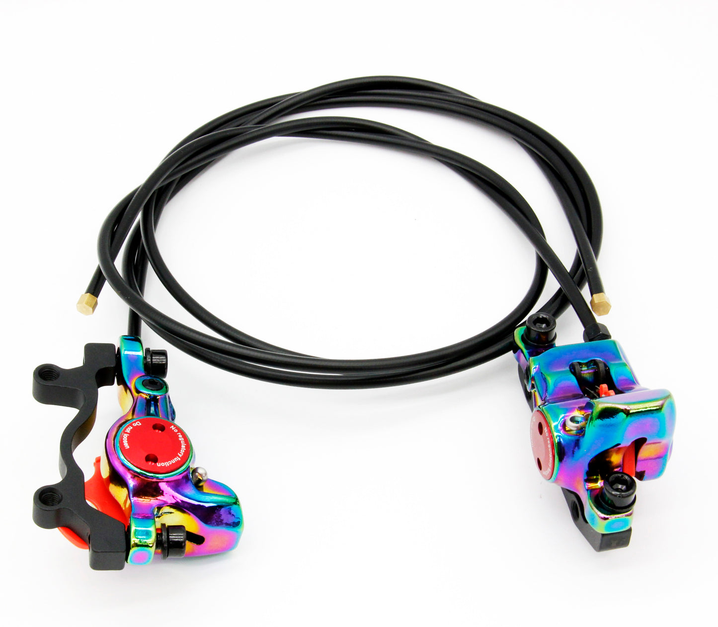 Zoom HB975 Mountain eBike Bicycle Hydraulic Disc Rotor Brake Set Rainbow